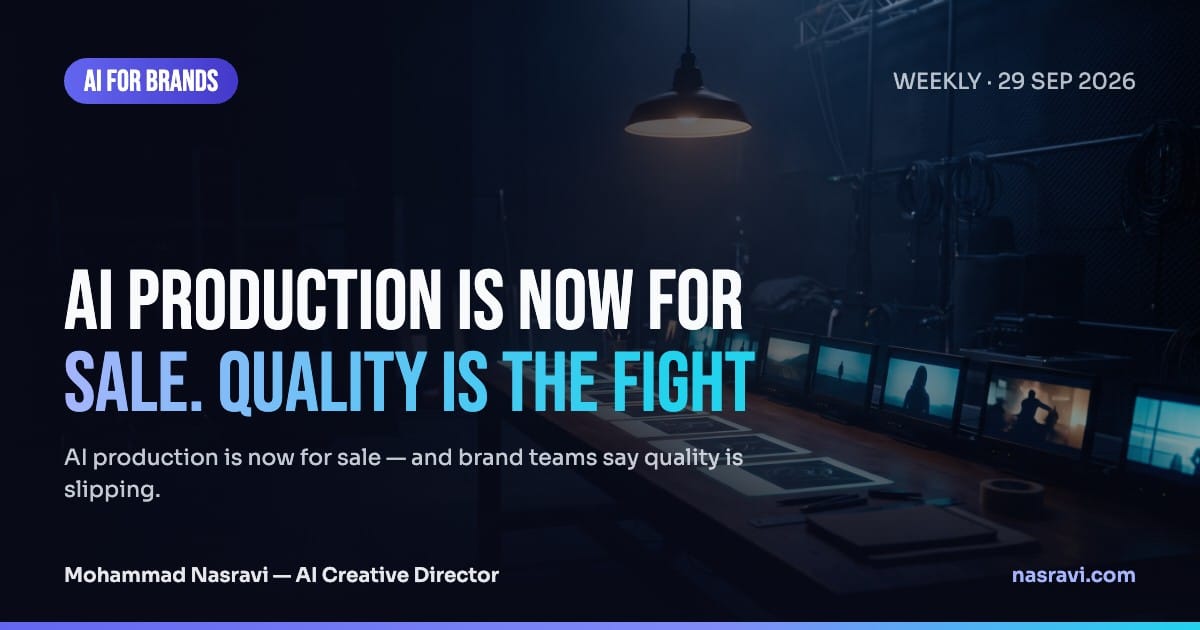 AI for Brands: What Changed This Week, 29 Sep