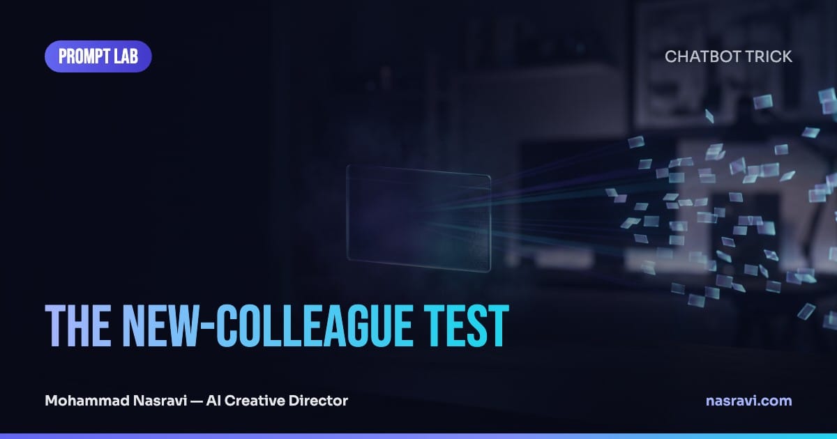 The new-colleague test