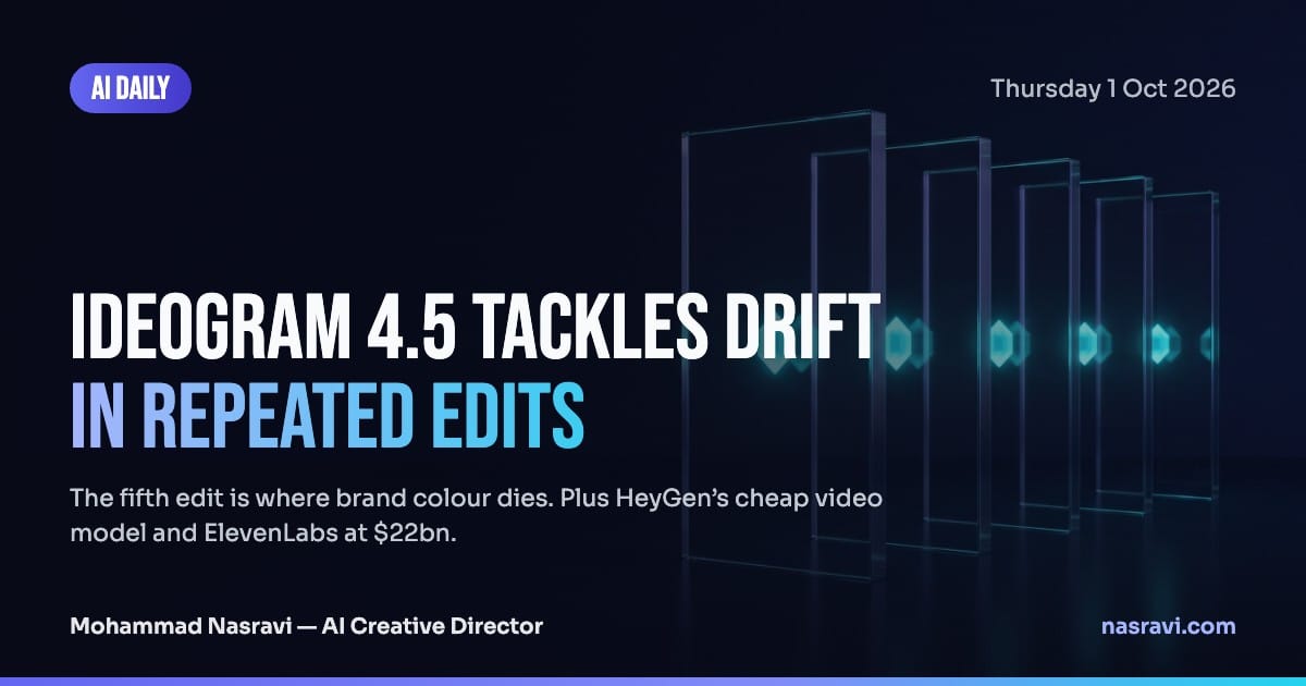 AI Daily: Ideogram 4.5 tackles drift in repeated edits